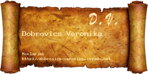 Dobrovics Veronika névjegykártya